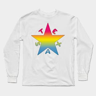 Texas Pride-Pansexual- Textless Long Sleeve T-Shirt